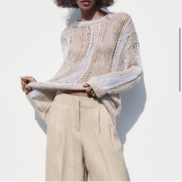 Zara Openwork Knit Sweater - Picture 7 of 8